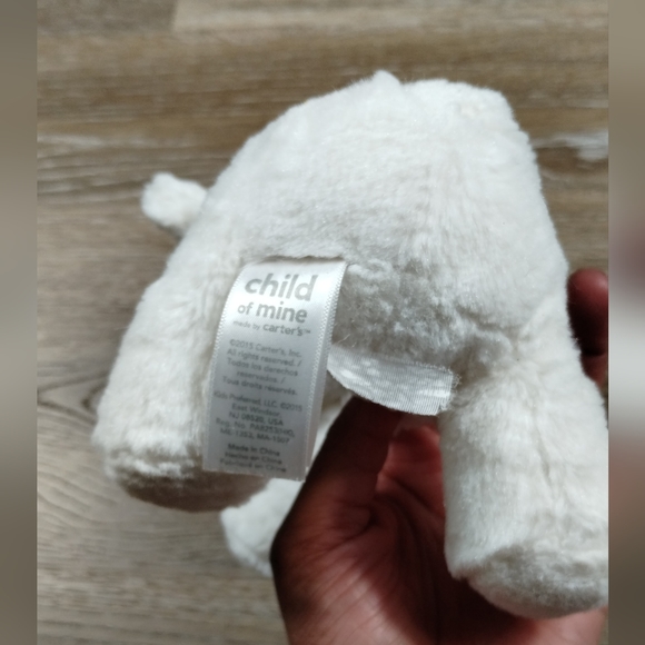 -Carters Child of Mine Plush Lamb Toy Rattle 2015 Soft Rattle Crinkle Feet Lovey - Picture 8 of 13